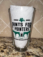 Houston Area Pints For Pointers -16oz Pint Glass Green