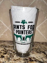 Load image into Gallery viewer, Houston Area Pints For Pointers -16oz Pint Glass Green